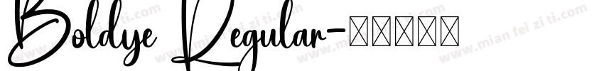 Boldye Regular字体转换